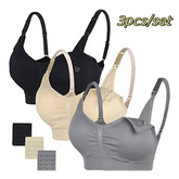 3pcs/Set High Quality Maternity Nursing Bras Cotton Breastfeeding Pregnant Underwear Seamless Large Size Breathable Bra