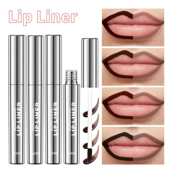 Lip Liner Waterproof Matte Velvet 4 Colors Long Lasting Matte