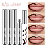 Lip Liner Waterproof Matte Velvet 4 Colors Long Lasting Matte