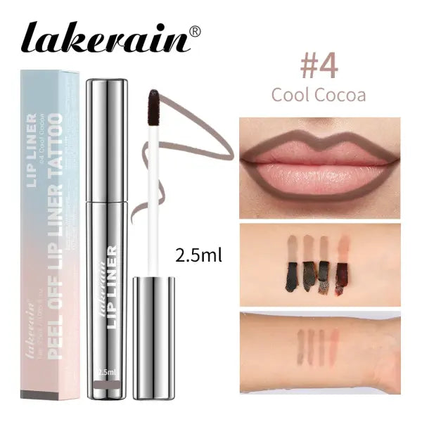 Lip Liner Waterproof Matte Velvet 4 Colors Long Lasting Matte - 4