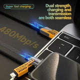 4 in 1 Mecha Fast Charging Data Cable Cord PD 27W For iPhone 15 Samsung Xiaomi 65W USB Type C Multi Port Quick Charge