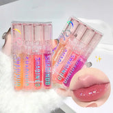4 PCS Water-gloss Mirror Jelly Lip Gloss Moisturizes Lips Shimmers With Fine Pearls Brightens Lip Color - S845