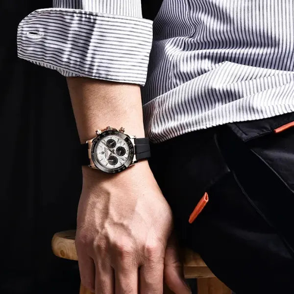 Pagani Design Men Quartz Chronograph Stainless Steel Case Watch