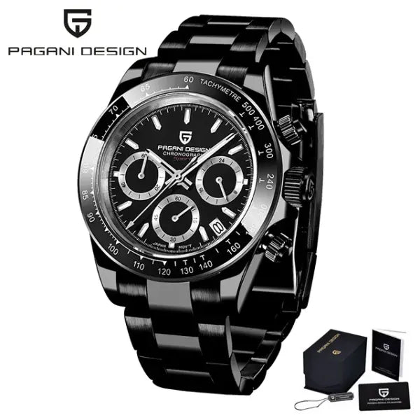 Pagani Design Men Quartz Chronograph Stainless Steel Case Watch
