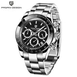 Pagani Design Men Quartz Chronograph Stainless Steel Case Watch