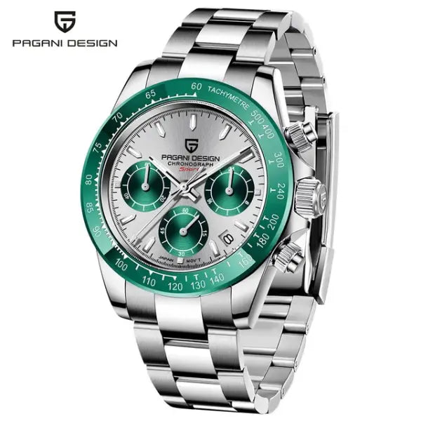 Pagani Design Men Quartz Chronograph Stainless Steel Case Watch
