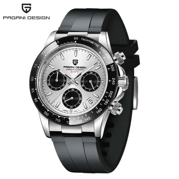 Pagani Design Men Quartz Chronograph Stainless Steel Case Watch
