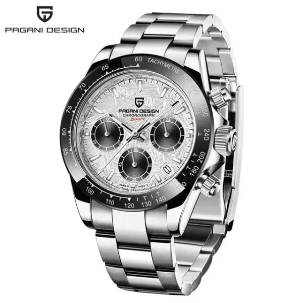 Pagani Design Men Quartz Chronograph Stainless Steel Case Watch