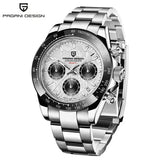 Pagani Design Men Quartz Chronograph Stainless Steel Case Watch