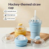Self-made Ice Hockey Straw Cup Accompanying Creativity - None