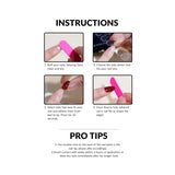 48pcs French Black Border Foot Armour Glossy Fake Toenails Set