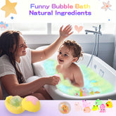 Glow-in-the-Dark Bath Bombs doll set for kids (multi) – fizzing bubble fun - None