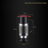 Borosilicate Glass A Bottle Of Honey Food Grade Press Type Dripper - Black 300ml / 18x10x6.8