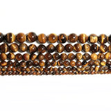 Natural Tiger Eye Stone Beads 4–14mm Brown Smooth Beads for Jewelry
