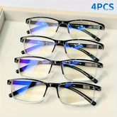 4 Pack Fashion Reading Glasses with Classic Design and Unisex Fit - 4 pairs / +300