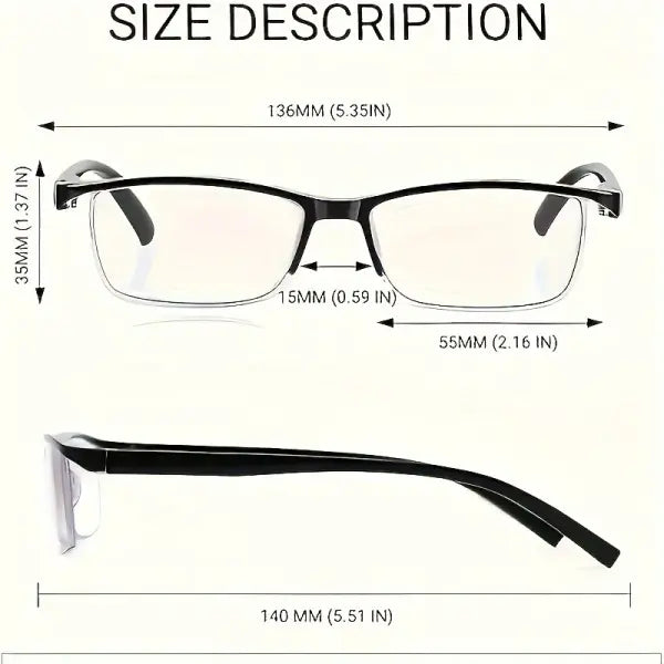 4 Pack Fashion Reading Glasses with Classic Design and Unisex Fit