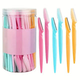 Stainless Steel Eyebrow and Face Razor Set for Versatile Hair Removal - 40pcs Multicolor