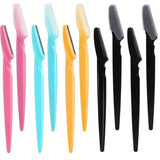 Stainless Steel Eyebrow and Face Razor Set for Versatile Hair Removal - 10pcs Multicolor