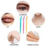 Stainless Steel Eyebrow and Face Razor Set for Versatile Hair Removal