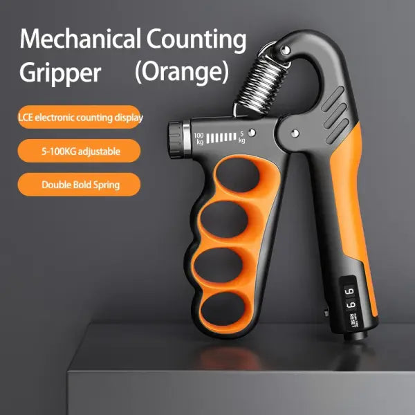 Hand Strengthener Wrist Expander 5 to 150kg for Muscle Recovery - Mechanical Orange