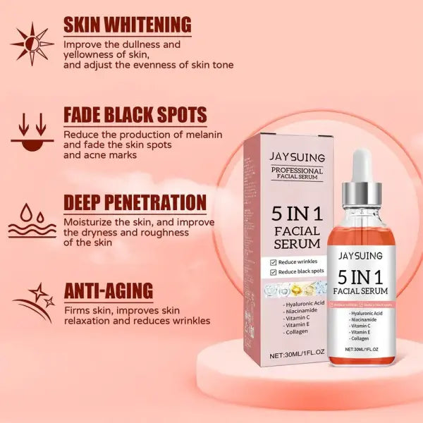 Jaysuing 5 in 1 Firming Face Serum Moisturizing Vitamin C Anti Aging - serum 30ml