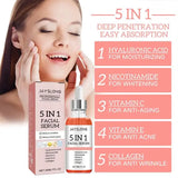 Jaysuing 5 in 1 Firming Face Serum Moisturizing Vitamin C Anti Aging - serum 30ml