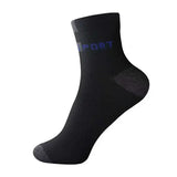 5 Pairs Cotton Sock for Men Sport Breathable Soft Letter Fashion Sneakers High Elastic Middle Tube Stocking Towel Sox