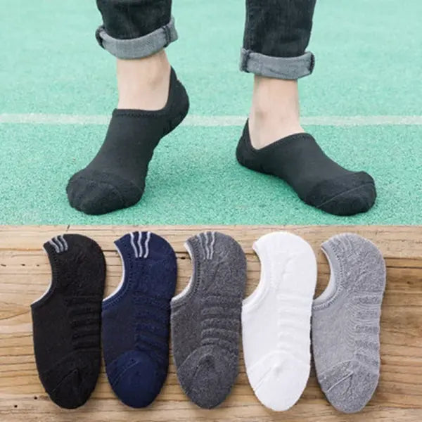 5 Pairs Lot Men Thick Cotton Anti Slip Casual Socks