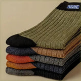 5 Pairs Men’s Trendy Color Block Crew Socks Breathable Comfy Casual - 10 Pairs / EU 39-45