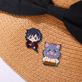 5 Piece Demon Slayer Anime Cosplay Brooches and Character Pins - 01