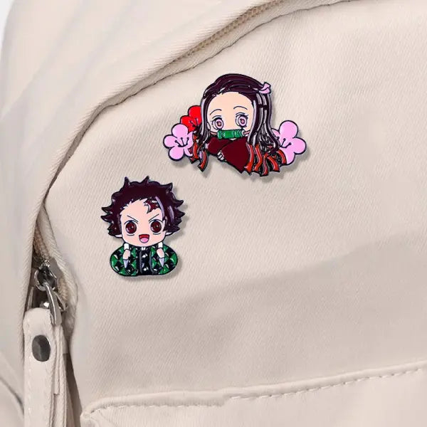 5 Piece Demon Slayer Anime Cosplay Brooches and Character Pins - 01