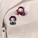 5 Piece Demon Slayer Anime Cosplay Brooches and Character Pins - 01