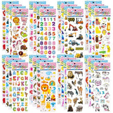 5 Sheets Kids Stickers Puffy Stickers for Children Birthday Christmas New Year Gift for Girl Boy Scrapbooking Cartoon