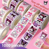 500 PCS Sanrio Cartoon Sticker Hello Kitty Anime Kuromi Melody Children’s Diary Bonus Gift Diary Booklet Gift for Kid