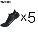 5 Pairs Men’s Cotton Mesh Breathable Low Cut Athletic Ankle Socks - Black