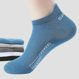 5 Pairs Men’s Cotton Mesh Breathable Low Cut Athletic Ankle Socks