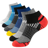 Colorful Men Socks Cotton Low Cut Casual Business Footwear - 6 Pairs 5 / One Size