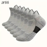 Men sports running towel bottom knit ankle socks