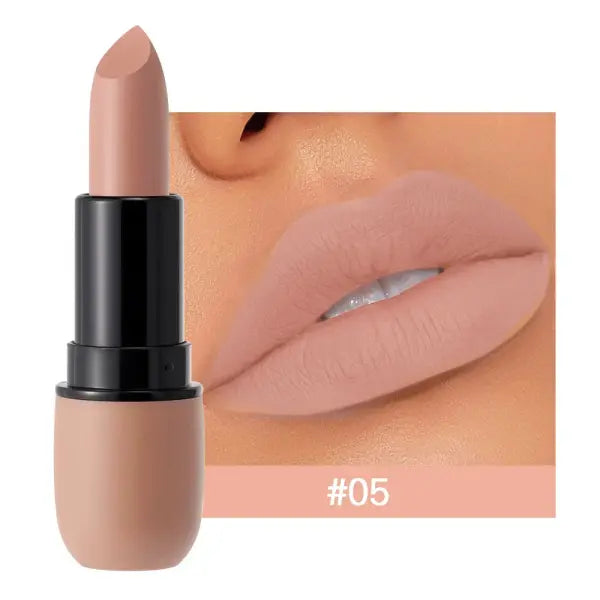 6-Color Matte Lipstick: Velvet Lip Color Smooth Waterproof Long-Lasting Color Lip Makeup - Y0080-5