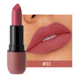 6-Color Matte Lipstick: Velvet Lip Color Smooth Waterproof Long-Lasting Color Lip Makeup - Y0080-3