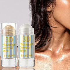6 Colors 3D Highlighter Stick - Shimmer Contour Bronzer & Concealer Cream Makeup Tool - Himpall