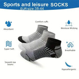 6 Pairs Men’s Short Sports Socks in Breathable Cotton Blend