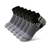 6 Pairs Men’s Short Sports Socks in Breathable Cotton Blend