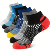 6 Pairs Men’s Short Sports Socks in Breathable Cotton Blend - 6Pairs Mixed Color / EU39-45