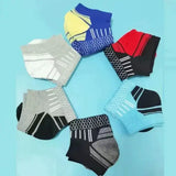 6 Pairs Men’s Short Sports Socks in Breathable Cotton Blend