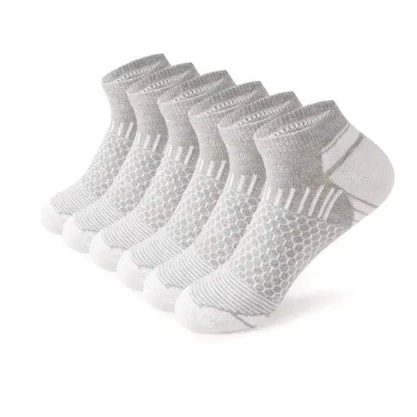 6 Pairs Men’s Short Sports Socks in Breathable Cotton Blend