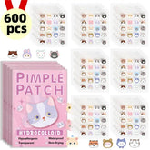 600pcs Cartoon Cat Acne Patches Ultra-Thin Breathable Concealer - maomaoB / 600pcs