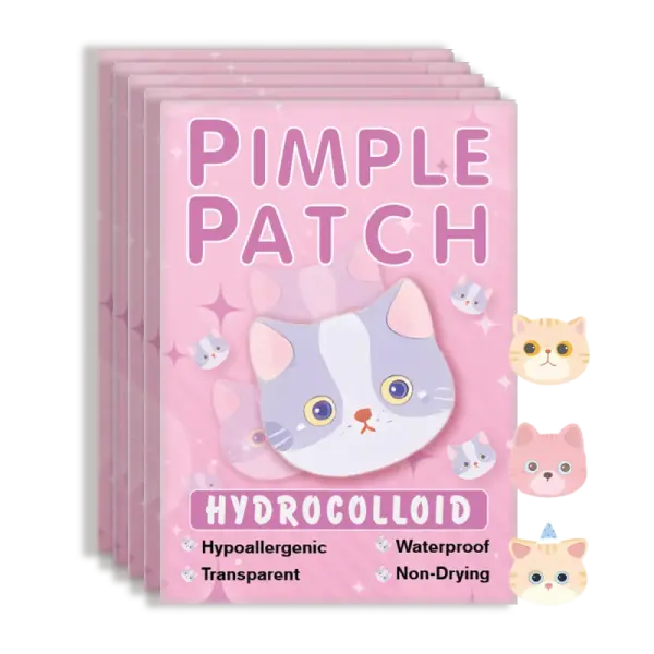 600pcs Cartoon Cat Acne Patches Ultra-Thin Breathable Concealer