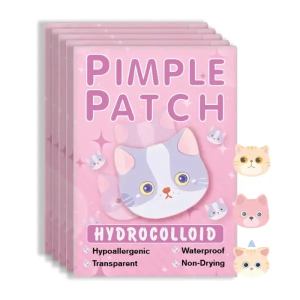 600pcs Cartoon Cat Acne Patches Ultra-Thin Breathable Concealer