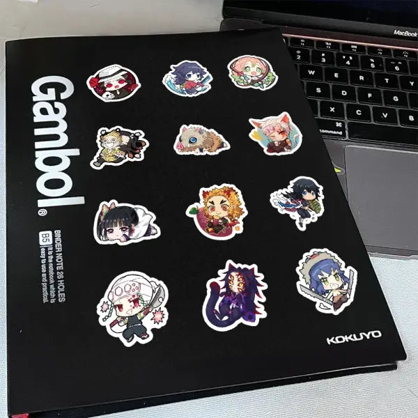 60 Piece Bandai Demon Slayer Anime Stickers for Laptops and Phones - 60PCS